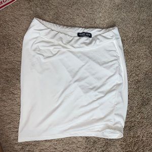 White mini skirt